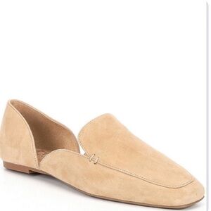 DELTAN‎ camel light tan slip on soft suede loafers women’s flats shoes Sz 10